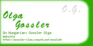 olga gossler business card